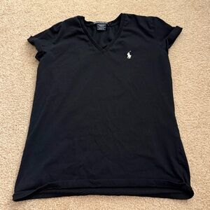Ralph lauren sport black v neck tee shirt